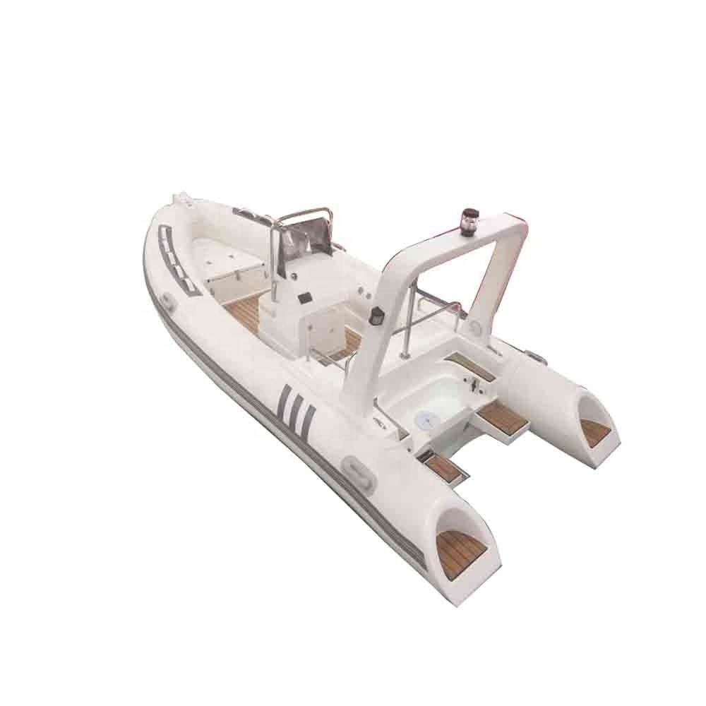 High Quality 4.3m 14.1ft center console fiberglass boats Outboard Engine Rowing Boat with Teak foor