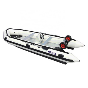 20ft 600cm 6m inflatable boat with steering and transom wheel