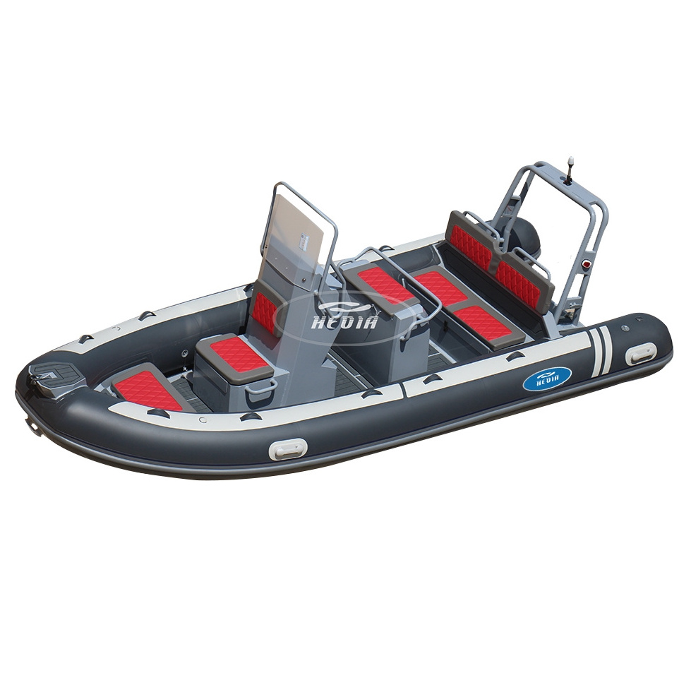 Hedia 10 passengers 5.2m rowing boat inflatable rigid aluminum hull 520 rib boat made in china