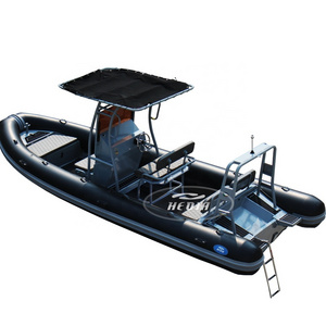 Hedia Rhib 660 6.6m 22ft Hypalon Aluminum Hull Semi-Rigid Inflatable Luxury Hypalon Rib Boat 650