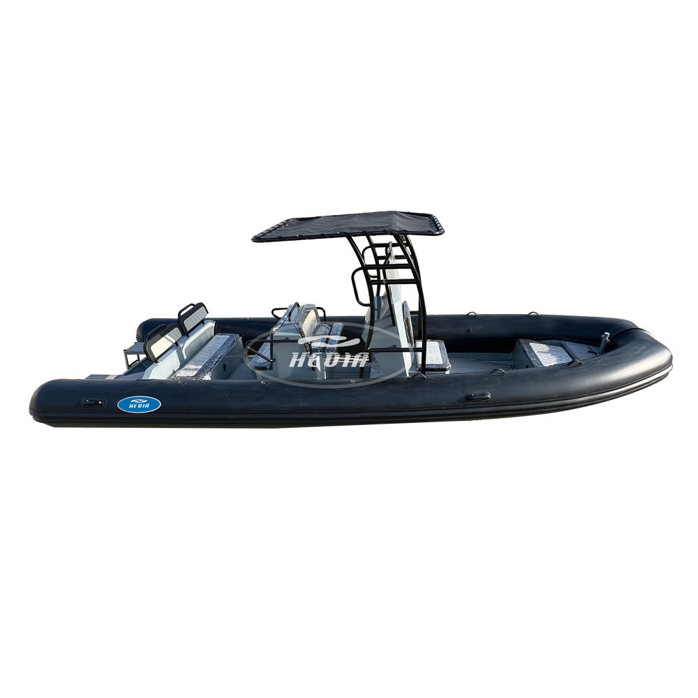 23 ft aluminum rib boat orca hypalon semi rigid center console dinghy rib 700 for sea