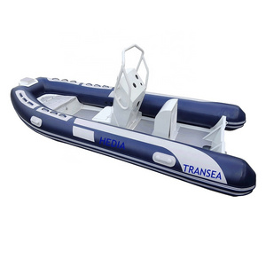 Hedia design aluminum hull rib boat 480 with center console and driver seat