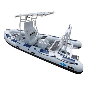 20ft center console boat botes de pesca semi rigid hull inflatable fishing rib boat 580 with TOP