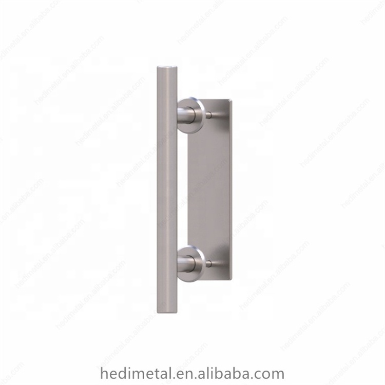 Hodor PL03SS Brushed Stainless Steel Push and Pull Plate Barn Door Handle