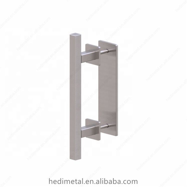 Hodor PL03SS Brushed Stainless Steel Push and Pull Plate Barn Door Handle