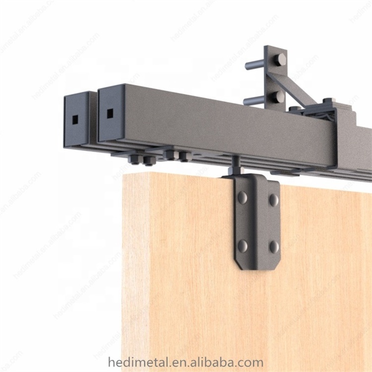 HODOR BT01 5 ft sliding box rail barn door hardware bypass track kit