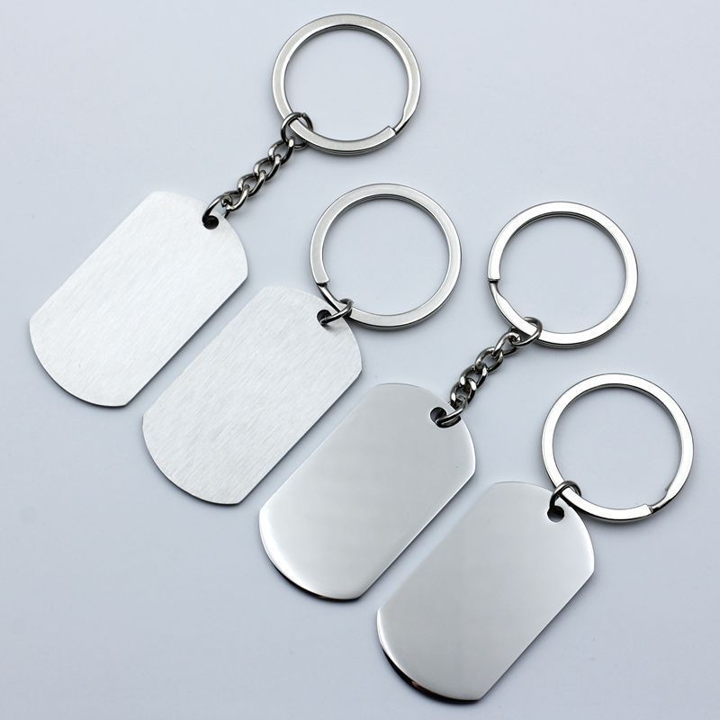 Laser Engraving Custom Keychains Dog Metal Chain Keychain Pendant Jewelry Stainless Steel Pet Tag