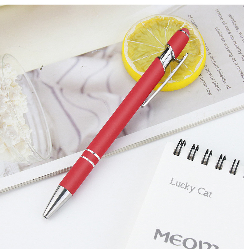 2-in-1 Business Ballpoint Pen Promotional Stylus Screen Ballpen 1.0mm Writing Width Custom Logo Factory Delivery Metal Pen