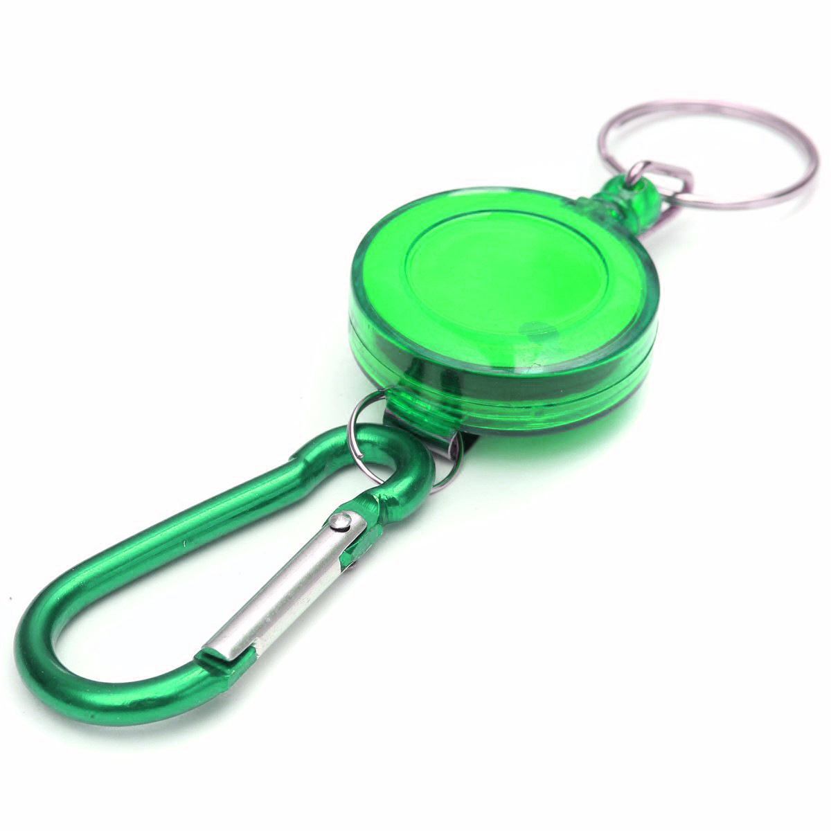 Bestom OEM 32mm round ABS Translucent Retractable Badge Reel Alligator Clip with PVC Strap Key Chain Made from Plastic Alloy