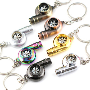 Personalized Custom Logo Automotive Car Parts Keychain Piston Disc Brake Rotor Turbo Metal Car Keychains for Promotion Gift