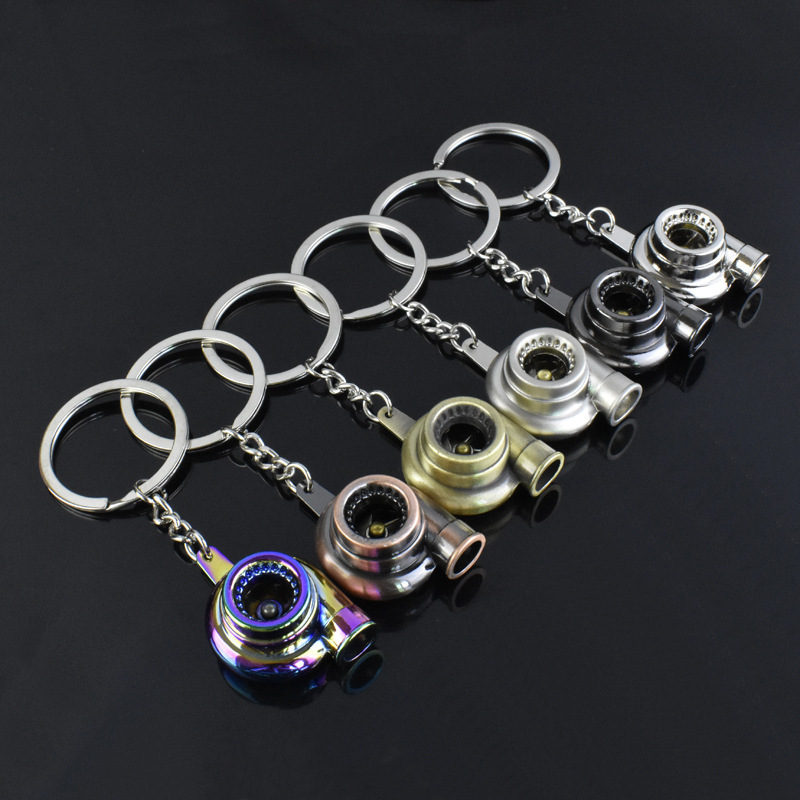 Personalized Custom Logo Automotive Car Parts Keychain Piston Disc Brake Rotor Turbo Metal Car Keychains for Promotion Gift