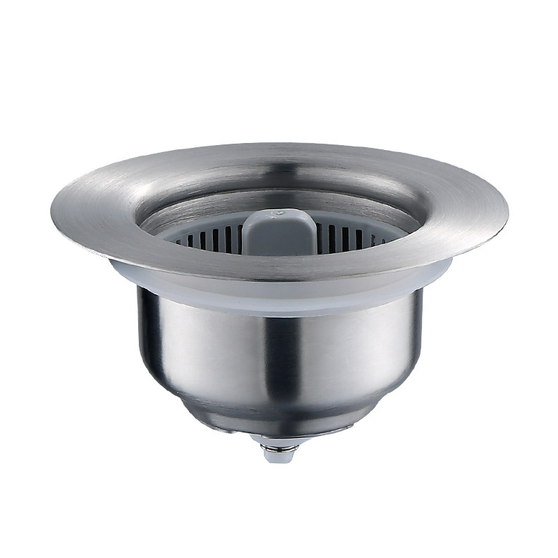 Kitchen sink stainless steel odor and leak proof water sink universal accessories strainer