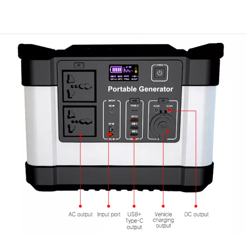 New Arrived 1500Wh Lithium Ion Battery Ac Portable Power Pack  1000W 2000W For Emergency Solar Generator Power Station