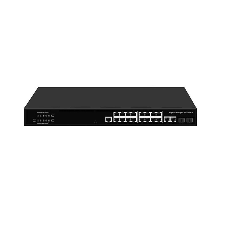 16 Ports Gigabit Ethernet Network Switch L2 Managed Fiber Optical PoE Switches With 5 Combo Port