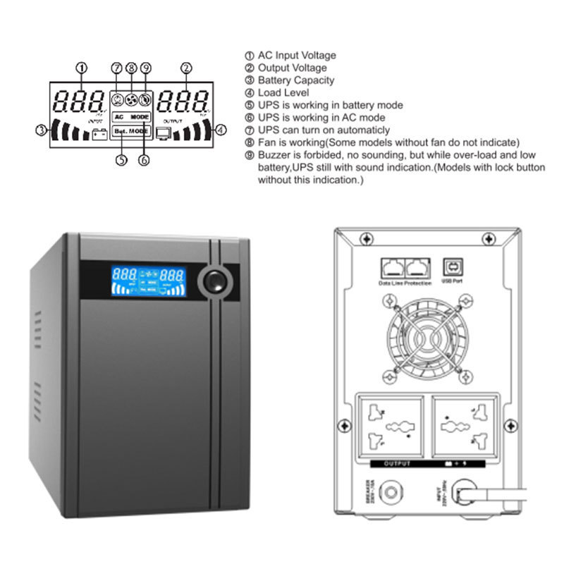 UPS Power Supply Back up Battery Power UPS 3KVA CCTV UPS