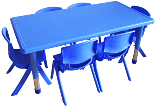 Kindergarten Plastic Wave Table Indoor Kindergarten Furniture for Preschool Kids Tables and Chairs