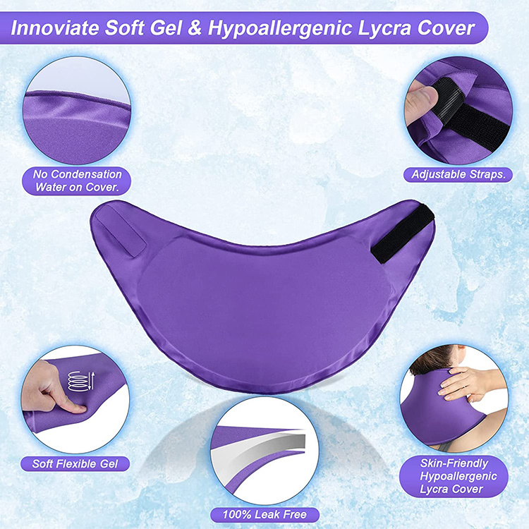 Reusable Gel Hot Cold Pack Neck Ice Pack Wrap Compress Therapy Shoulder Medical Grade Solid Gel