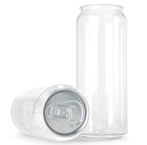 HeePACK OEM Plastic Cans With Logo Transparent PET Plastic Can Soda Drinking Bottle With easy open lid