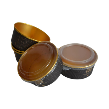 16oz 24oz 32 oz best black paper soup bowls with lids for hot food gold foiled food container paper disposable salad bowls