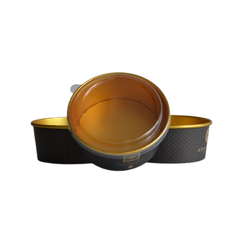 16oz 24oz 32 oz best black paper soup bowls with lids for hot food gold foiled food container paper disposable salad bowls