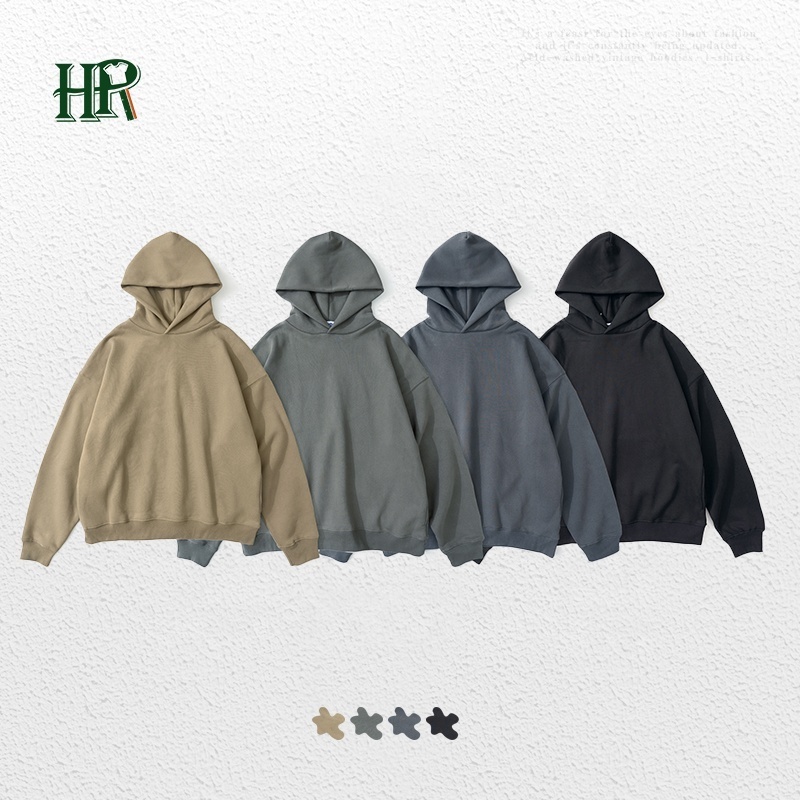 High Quality Unisex Fleece Hoodies Side Pockets Custom Logo Hoodies Mens Plain No String Hoodies