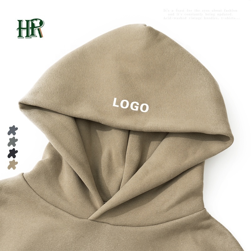 High Quality Unisex Fleece Hoodies Side Pockets Custom Logo Hoodies Mens Plain No String Hoodies