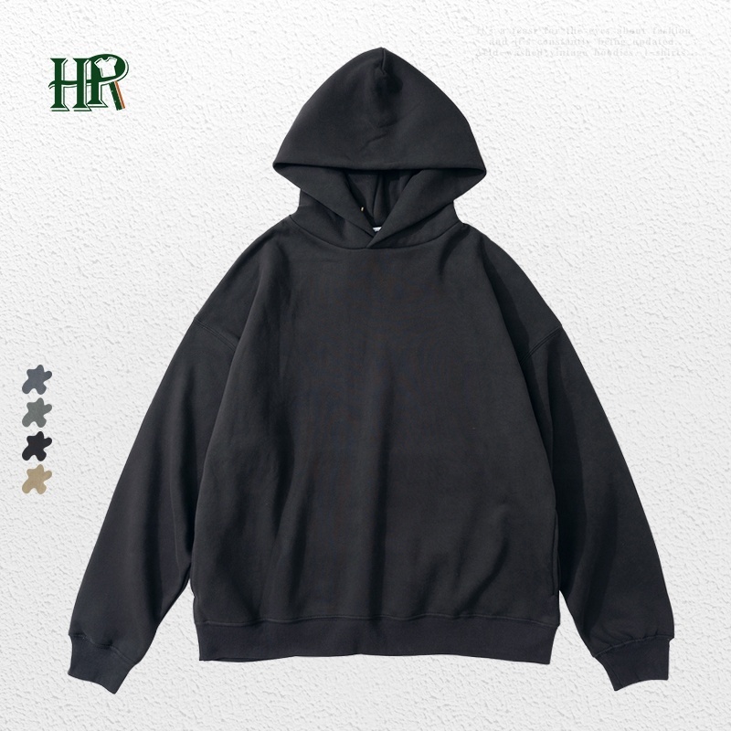 High Quality Unisex Fleece Hoodies Side Pockets Custom Logo Hoodies Mens Plain No String Hoodies