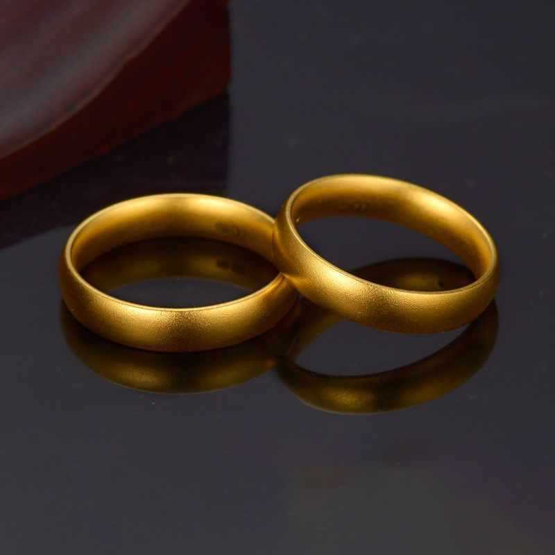 Luxury Fashion Real Gold Ring 24K Jewelry For Men & Women 999 Pure Solid Gold Ring