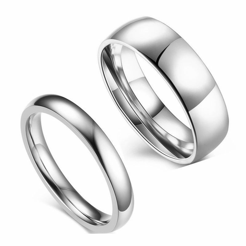 Wholesale 4mm 6mm 8mm Stainless Steel Ring Tungsten Carbide Ring 24k Gold Plated Dome Polished Finish Wedding Band