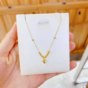 2022 New Au750 Love Necklace Set Chain Chopin Chain Female Real 18K Gold Necklace