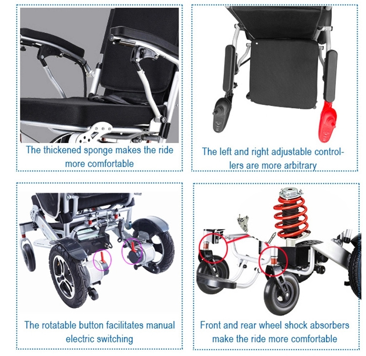 2024 The best-selling foldable reclining electric wheelchair for the elderly wheel wheelchair