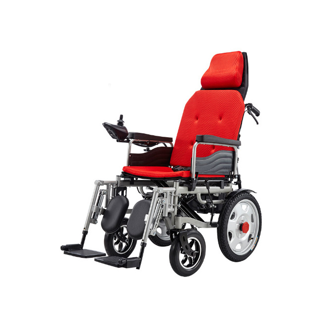 Hot sale wholesale foldable portable disabled wheelchair full reclining electric wheelchair