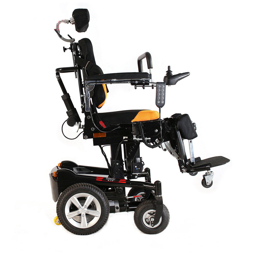 Manufacturer's high-quality electric standing wheelchair for disabled people climbing stairs with joystick controller