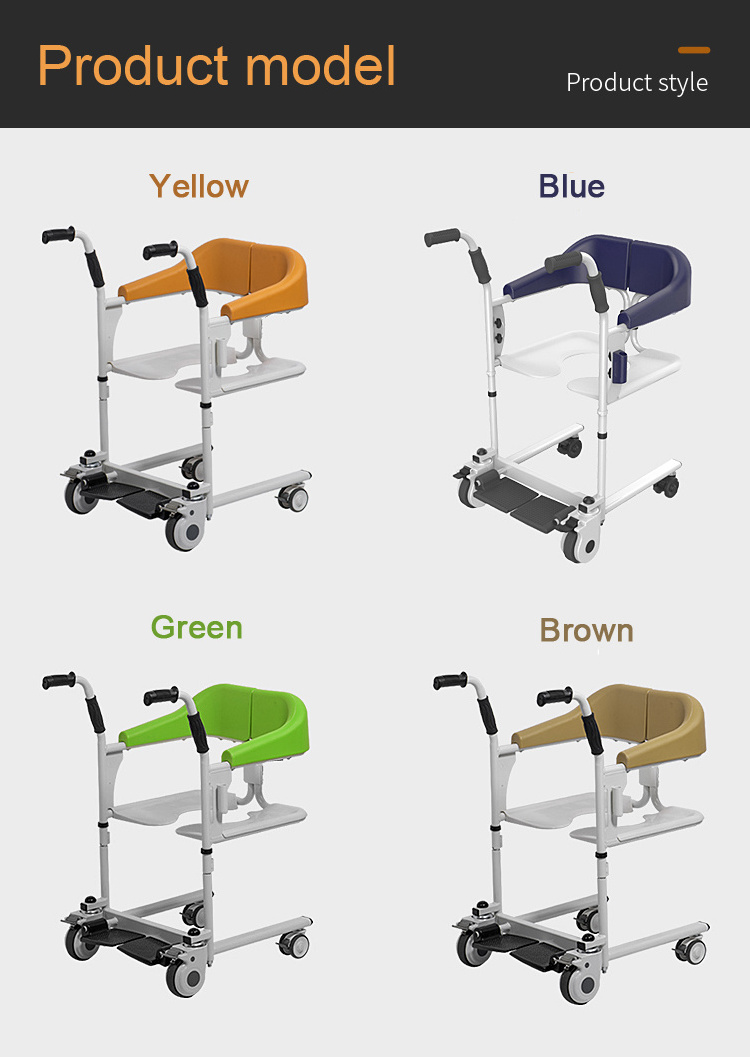 Health shower chair Wheelchair Manual lift wheelchair Mobile wheelchair for the disabled