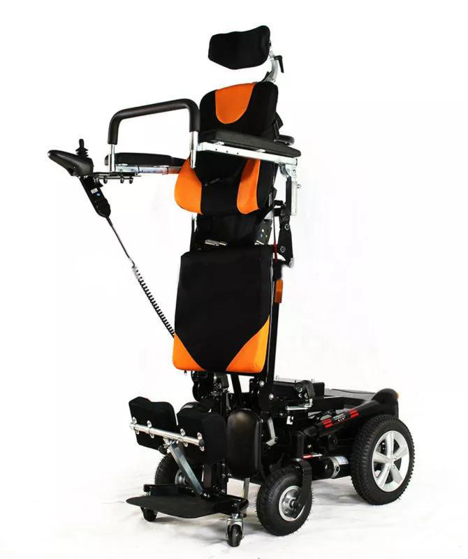 Manufacturer's high-quality electric standing wheelchair for disabled people climbing stairs with joystick controller