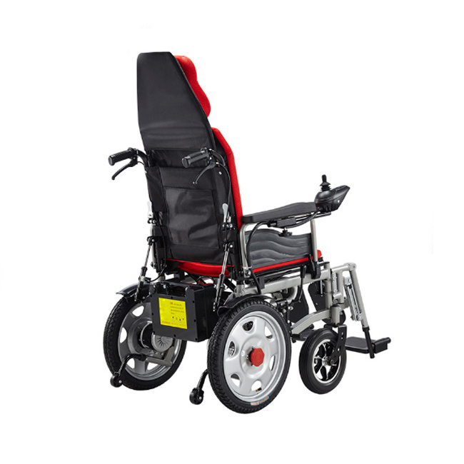 Hot sale wholesale foldable portable disabled wheelchair full reclining electric wheelchair