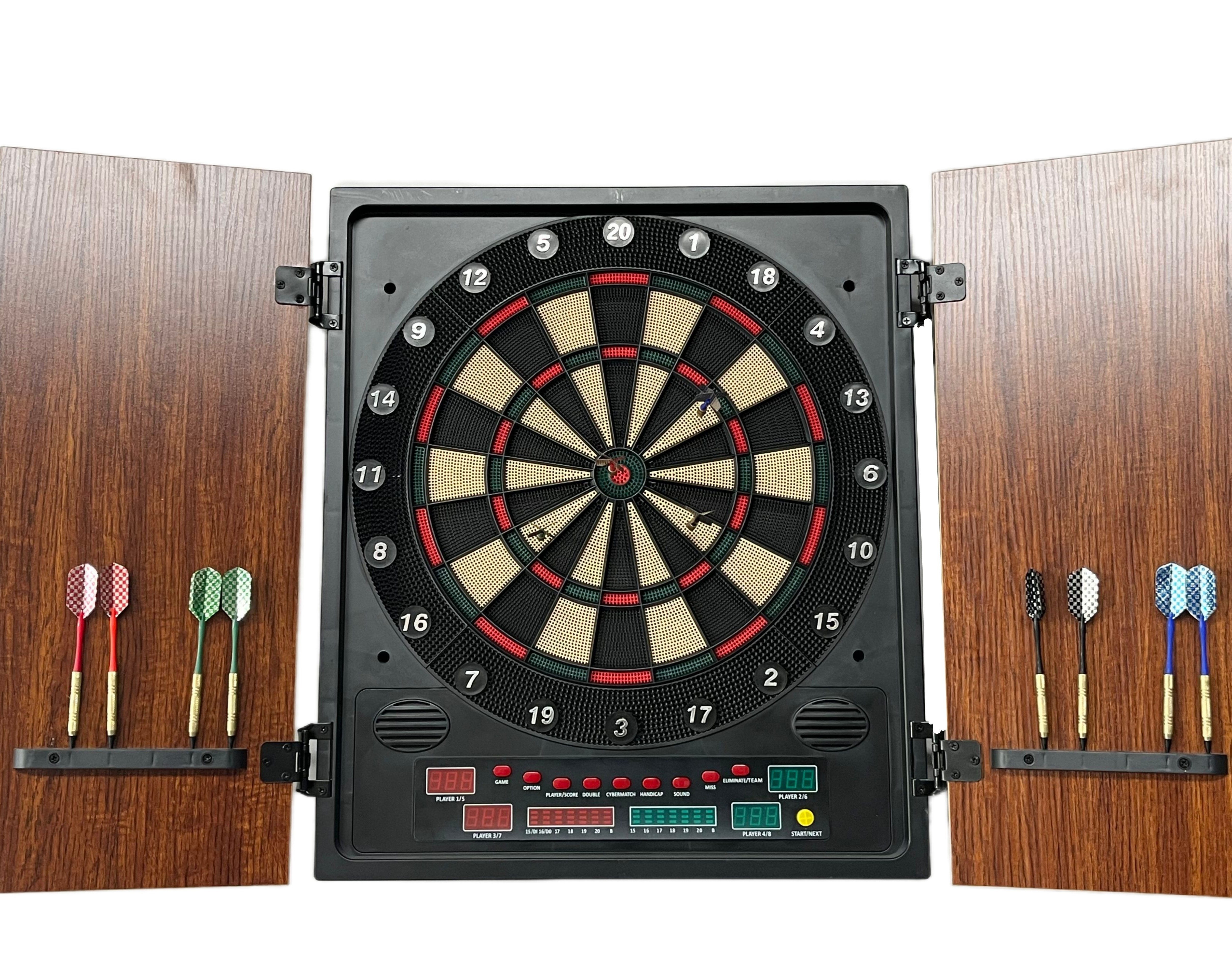 Good quality custom new design indoor games Electronic Cabinet Dart Board safety dartboard  with soft tip darts