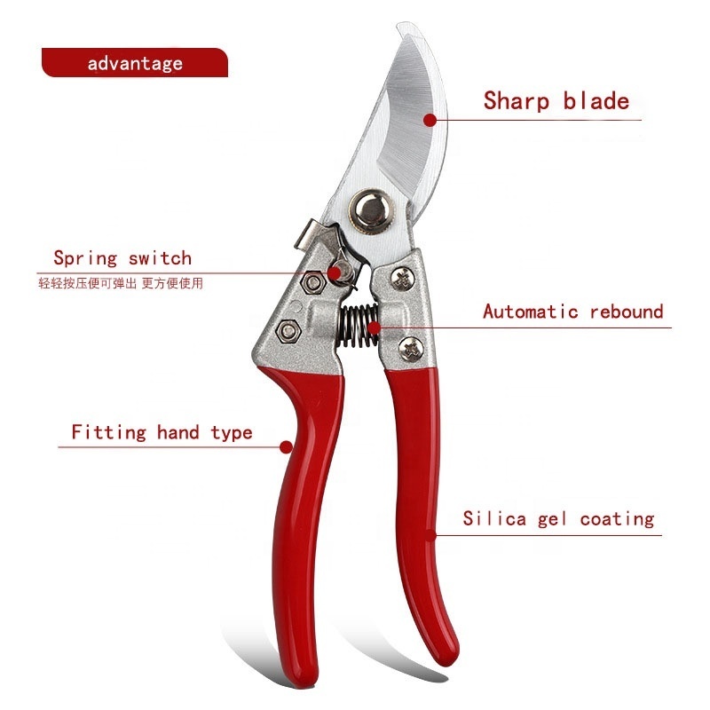 Manual Hand Pruner Garden Fruit spring scissors Branch Pruning Shears Scissors