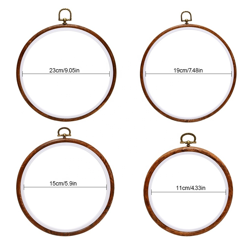 Hot Sale Wood Texture Embroidery Hoop Cross Stitch Frame