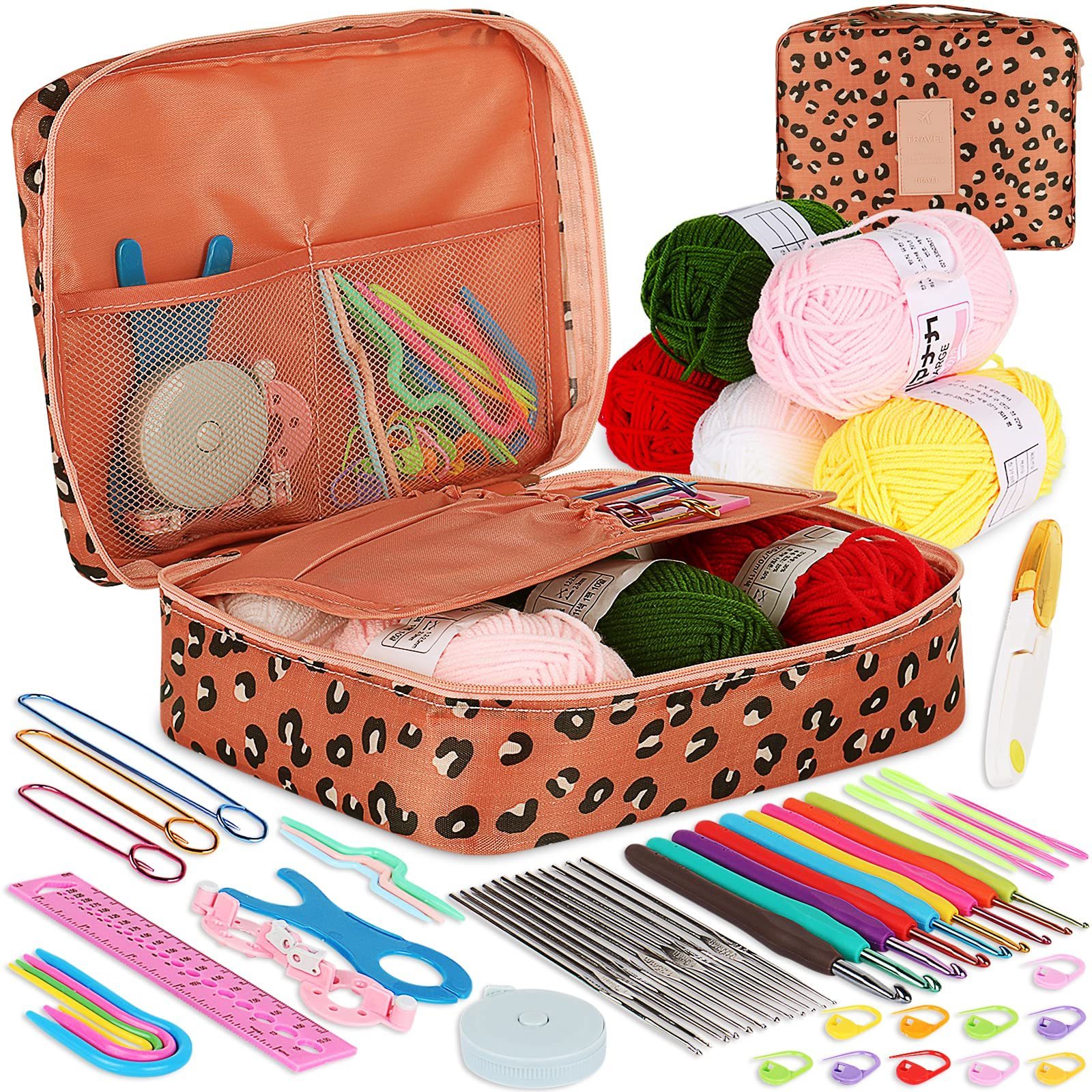 Factory Wholesale crochet set hook Diy knitting tools set crochet kit for complete beginners