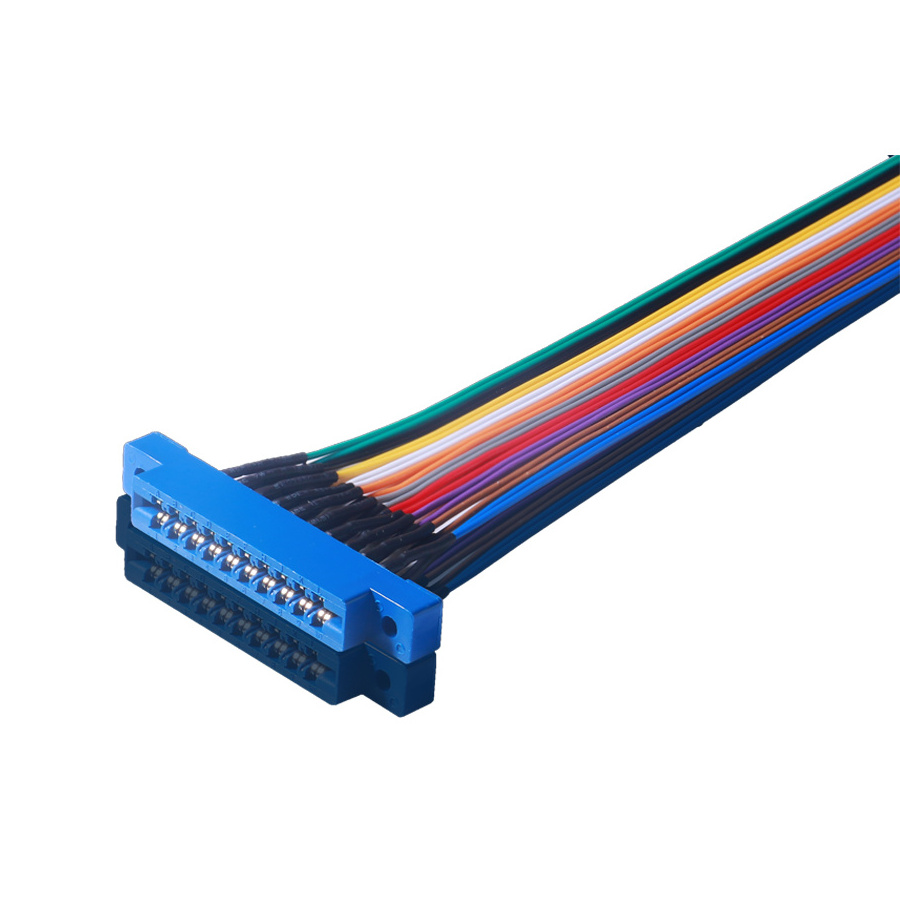 Customized IDC Connector 1.27mm 2.54mm Pitch shielded 6 12 14 16 20 24 44 50 64 Pin Grey Rainbow Flat Ribbon Wire Harness