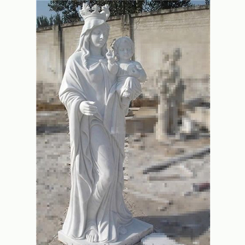 Custom Outdoor West Style Famous Religious Figure Statues Life Size Painting Fiberglass Virgin Mary Statue For Church Decoration