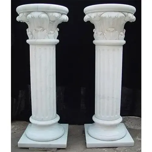 Outdoor House Balcony Decorative Roman Square Greek Gate Lowes Building Pillar Design Indoor Round Marble Stone Column