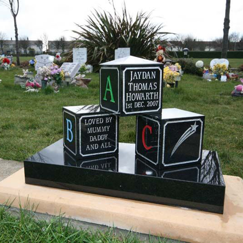 Customized Natural Stone Carve Grey Granite Tombstone Gravestone Monuments Headstone For Sale