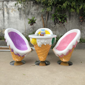 Hot Sell Outdoor Ice Cream Cone Ice Cream Shape Display Ice Cream Chairs For Decoration