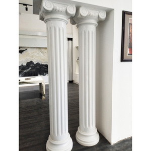 Outdoor House Balcony Decorative Roman Square Greek Gate Lowes Building Pillar Design Indoor Round Marble Stone Column