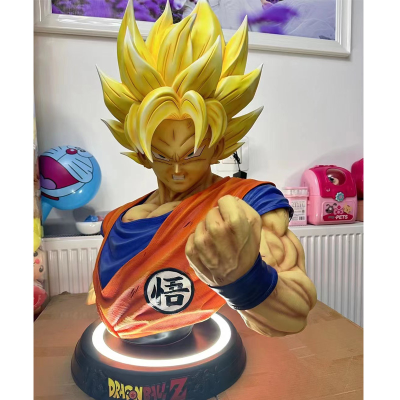 Customized Life Size Fiberglass GK bust  Japanese Anime Resin Dragon Ball Goku Kakarotto Statue For Collection Gift