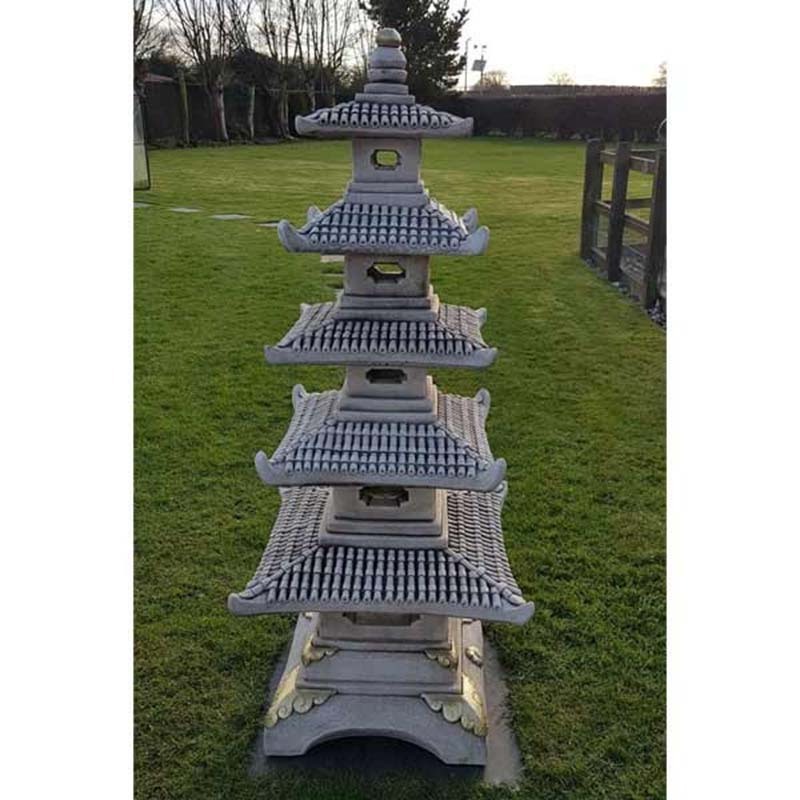 Natural Marble Statue Outdoor Garden Decor Lamp Sculpture Japanese Garden Stone Lantern For Sale