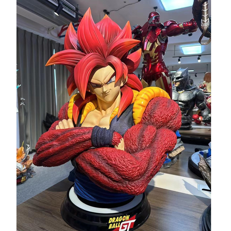 Customized Life Size Fiberglass GK bust  Japanese Anime Resin Dragon Ball Goku Kakarotto Statue For Collection Gift