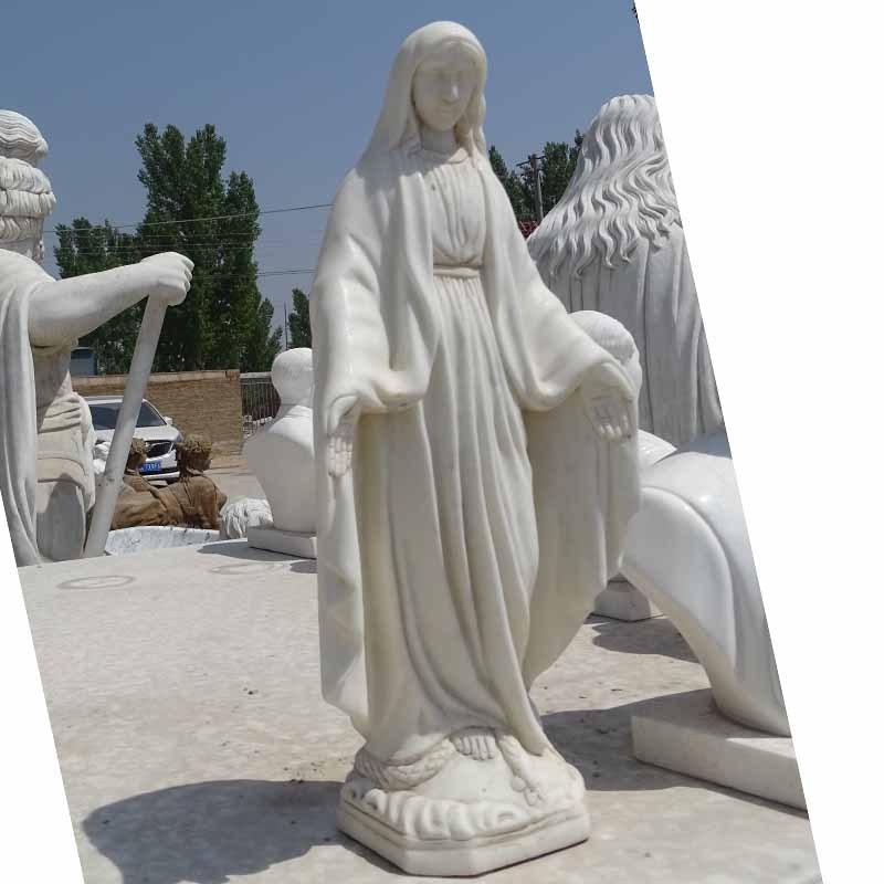 Custom Outdoor West Style Famous Religious Figure Statues Life Size Painting Fiberglass Virgin Mary Statue For Church Decoration